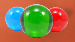 Coloured acrylic balls